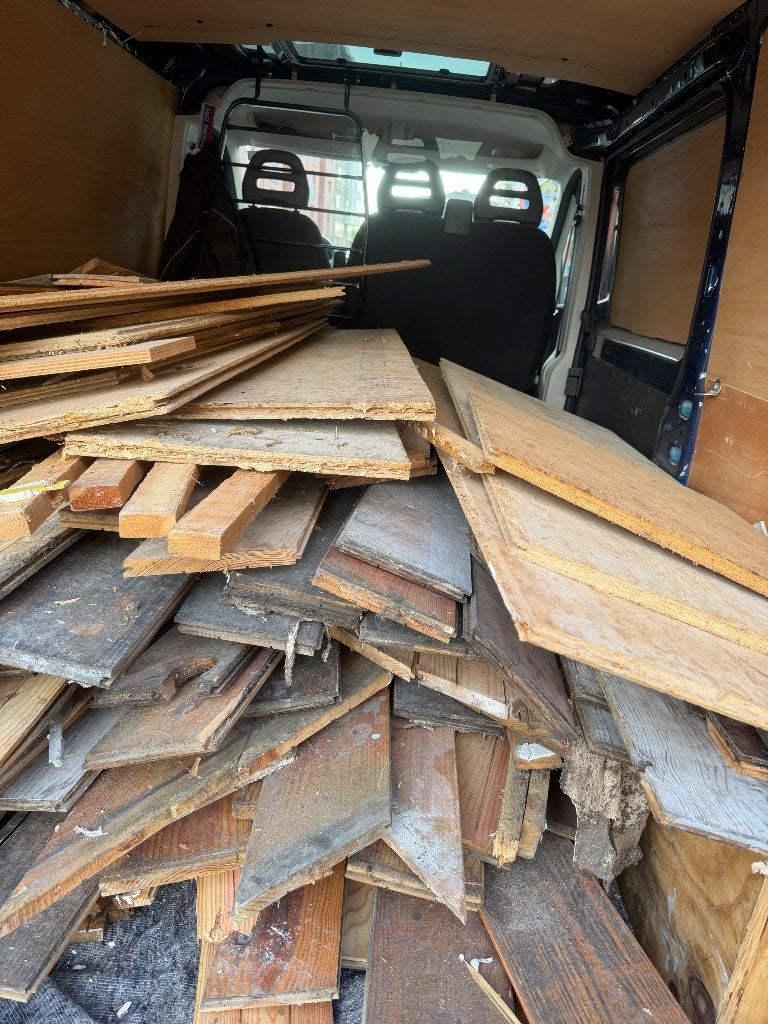 Uitgebroken houten vloer, 50 à 150 cm, Planchers ou planches, Enlèvement, Utilisé