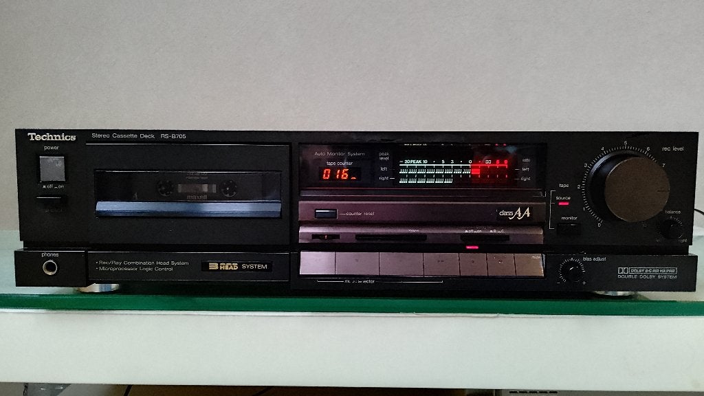 Lecteur de cassettes Technics RS-B705 « CLASS AA », 3 têtes, Enlèvement ou Envoi, Simple, Commandes tactiles