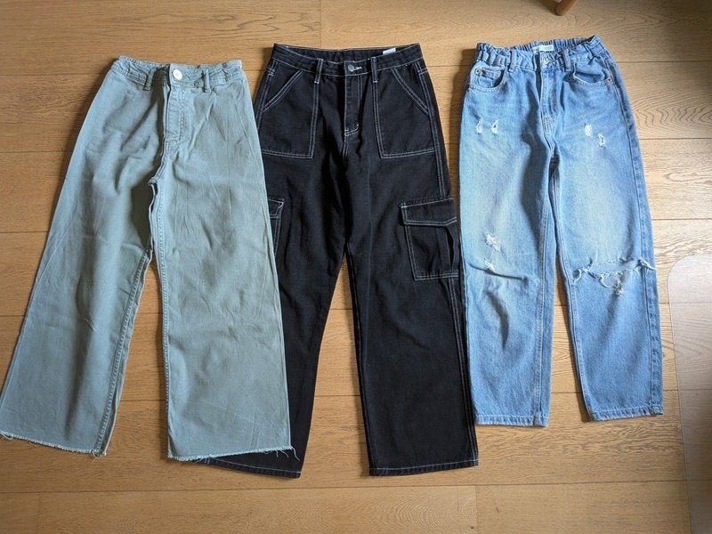 pantalon en jean fille - taille 164 (14 ans), Enlèvement, Utilisé, Fille, Pantalon