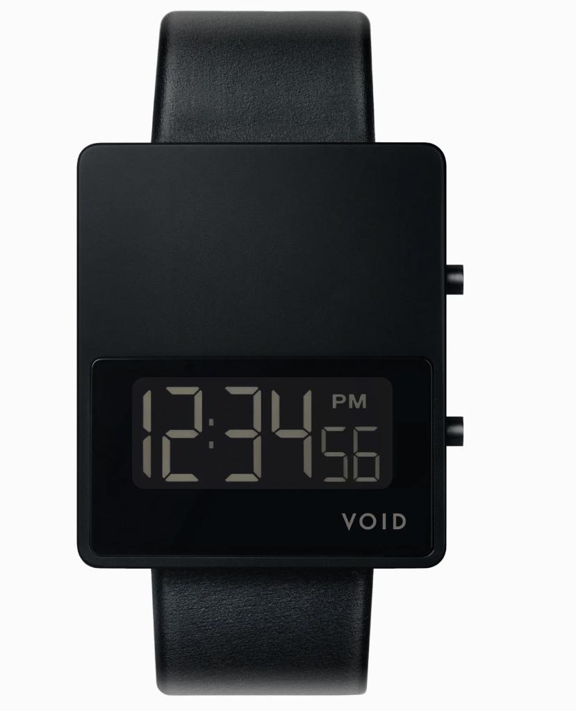 Void V01MKII design horloge, Overige merken, Leer, Staal, Polshorloge