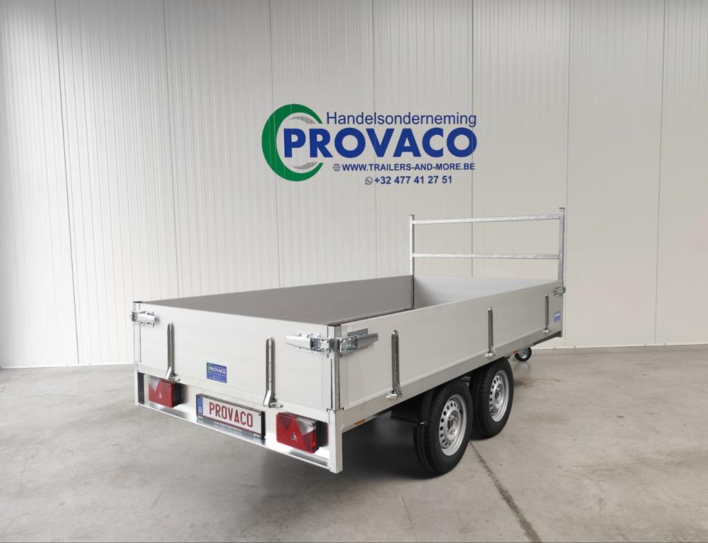 Plateau dubbelasser 750kg keuringsvrij 300x150cm, Auto diversen, Aanhangers en Bagagewagens, Ophalen