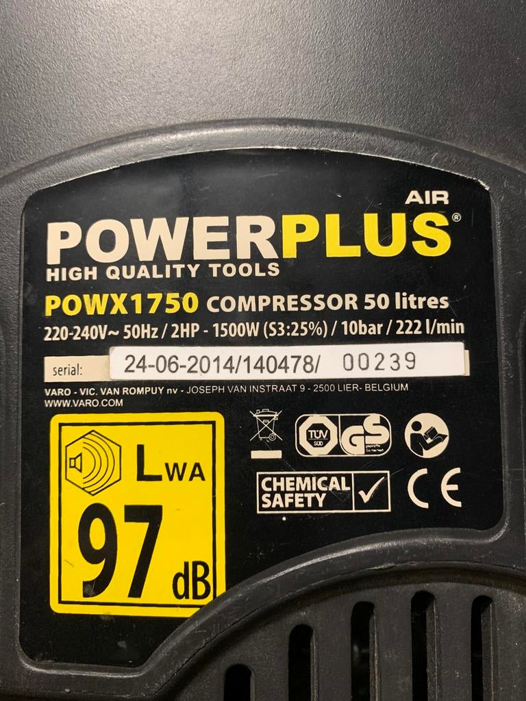 Olievrije compressor (10 bar), Bricolage & Construction, Compresseurs, Enlèvement, Comme neuf