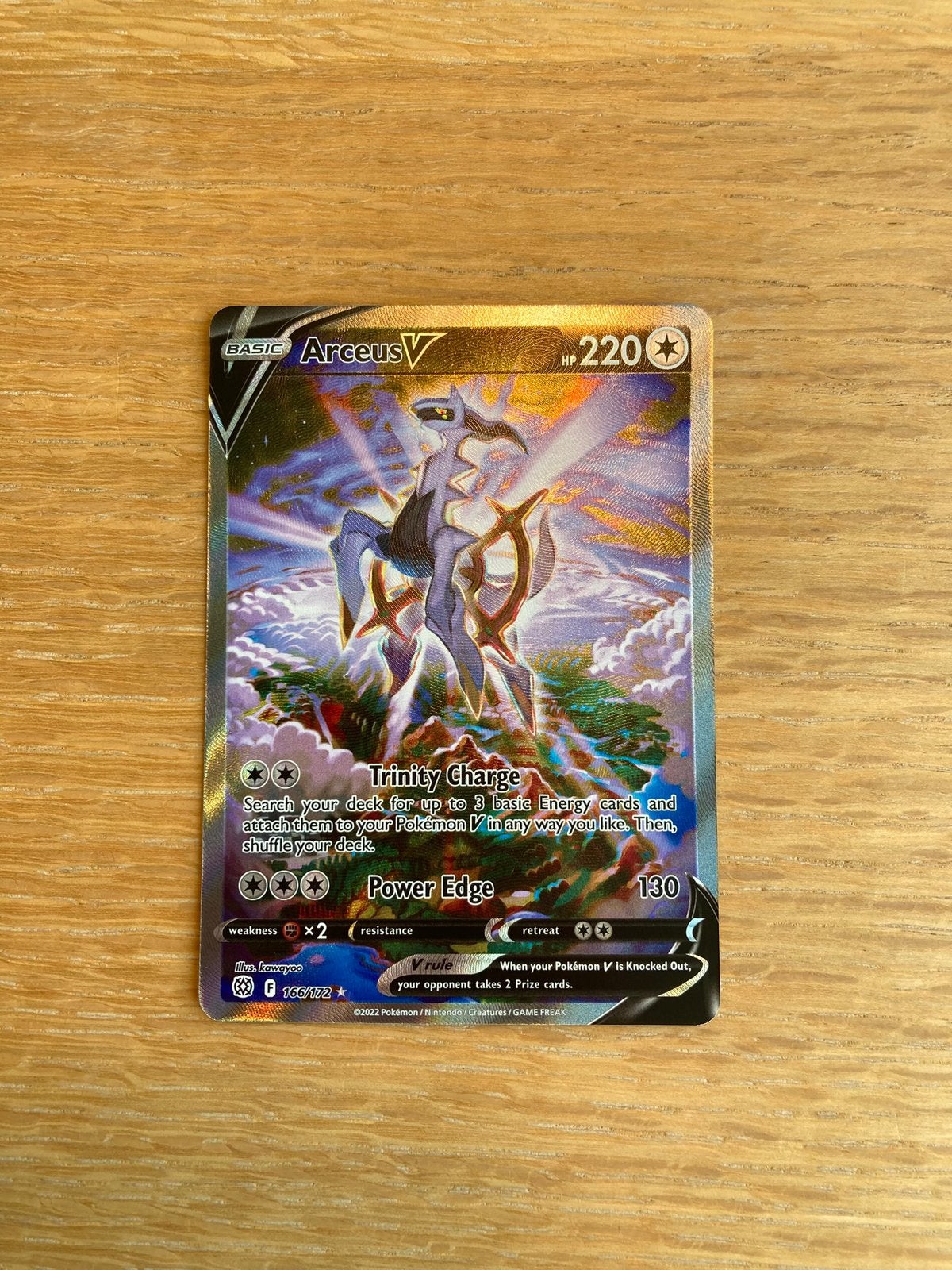Arceus V alt art Brilliant Stars, Ophalen of Verzenden, Zo goed als nieuw, Losse kaart, Foil