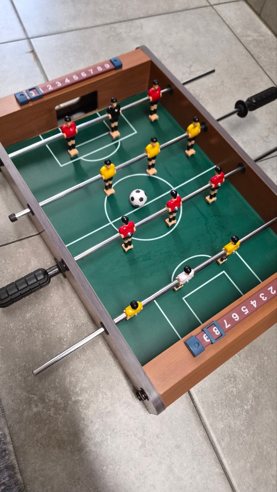 mini voetbal tafel, Ophalen