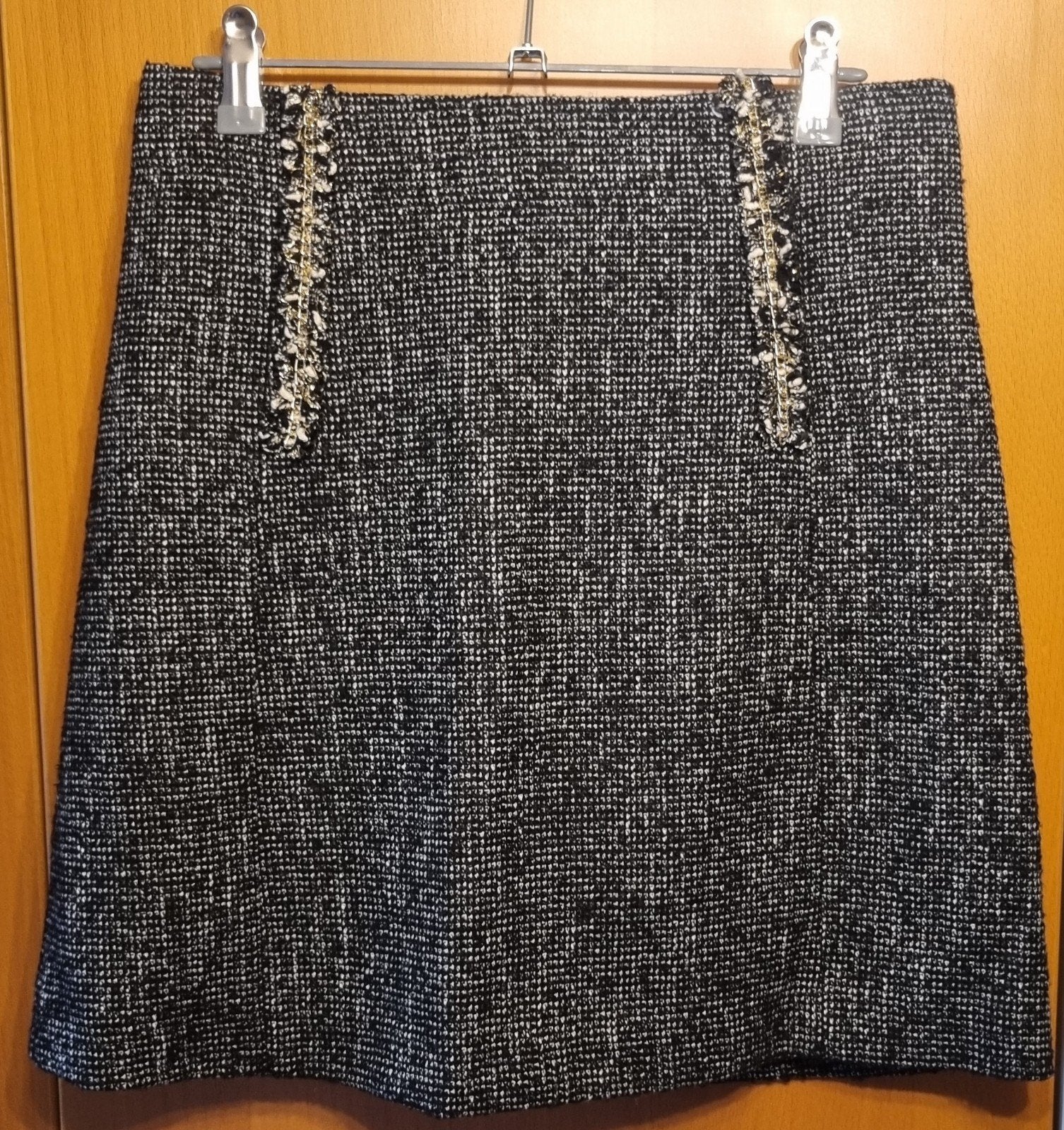 Jupe courte/mini-jupe Sandro Paris - XS, Sandro Paris, Gris, Au-dessus du genou, Comme neuf