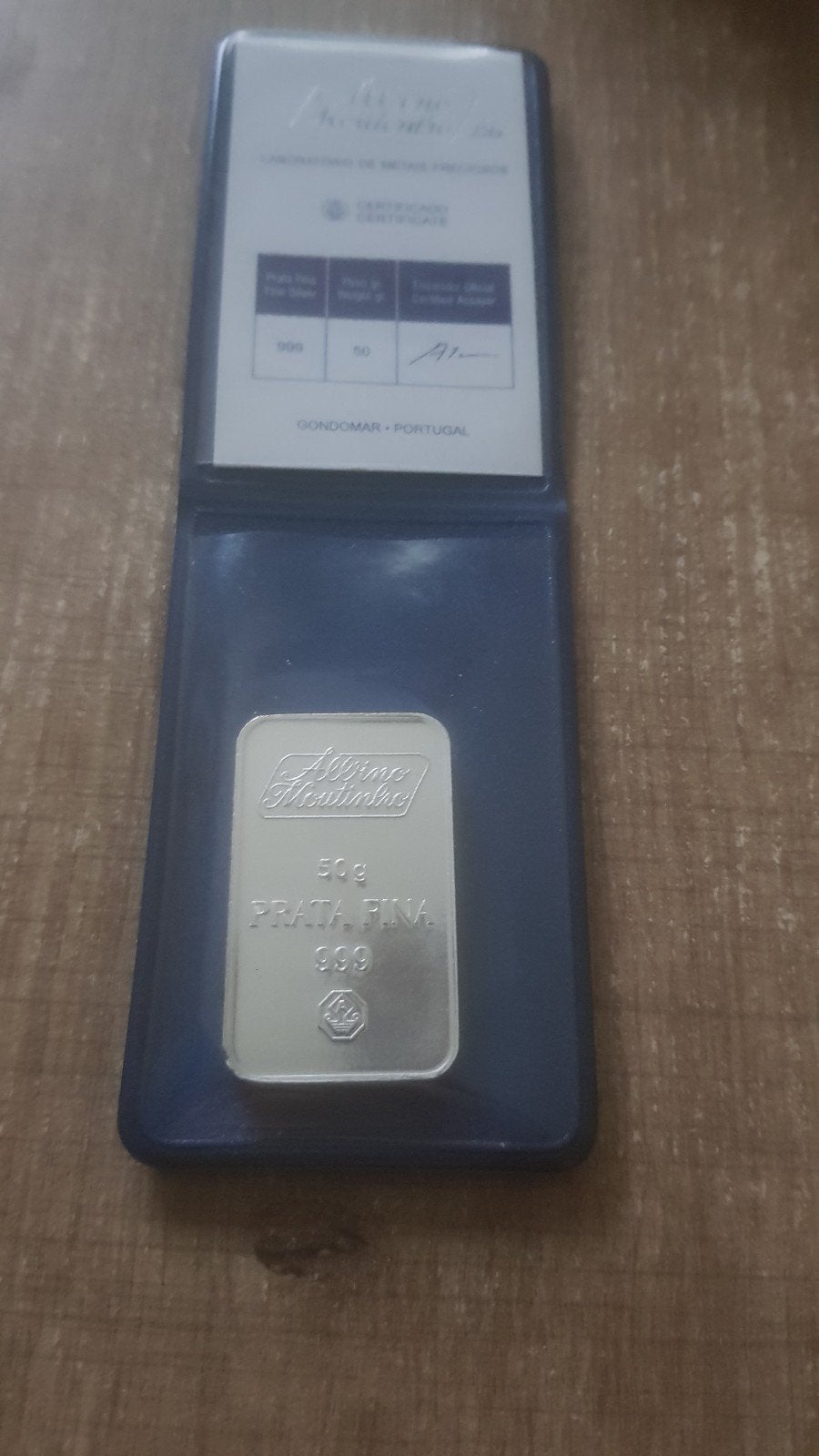 50gr zilver Albino Mouthino, verzegeld en met Certificaat., Postzegels en Munten, Ophalen of Verzenden, Zilver