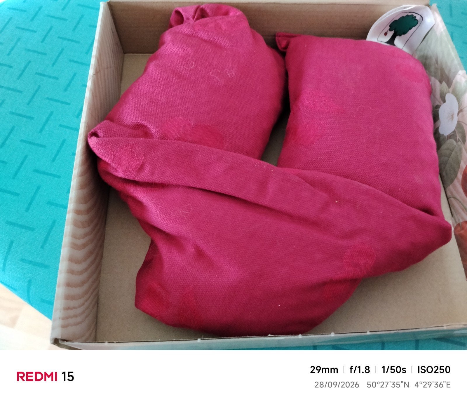 Coussin à chauffer, noyaux de cerises, Enlèvement, Comme neuf