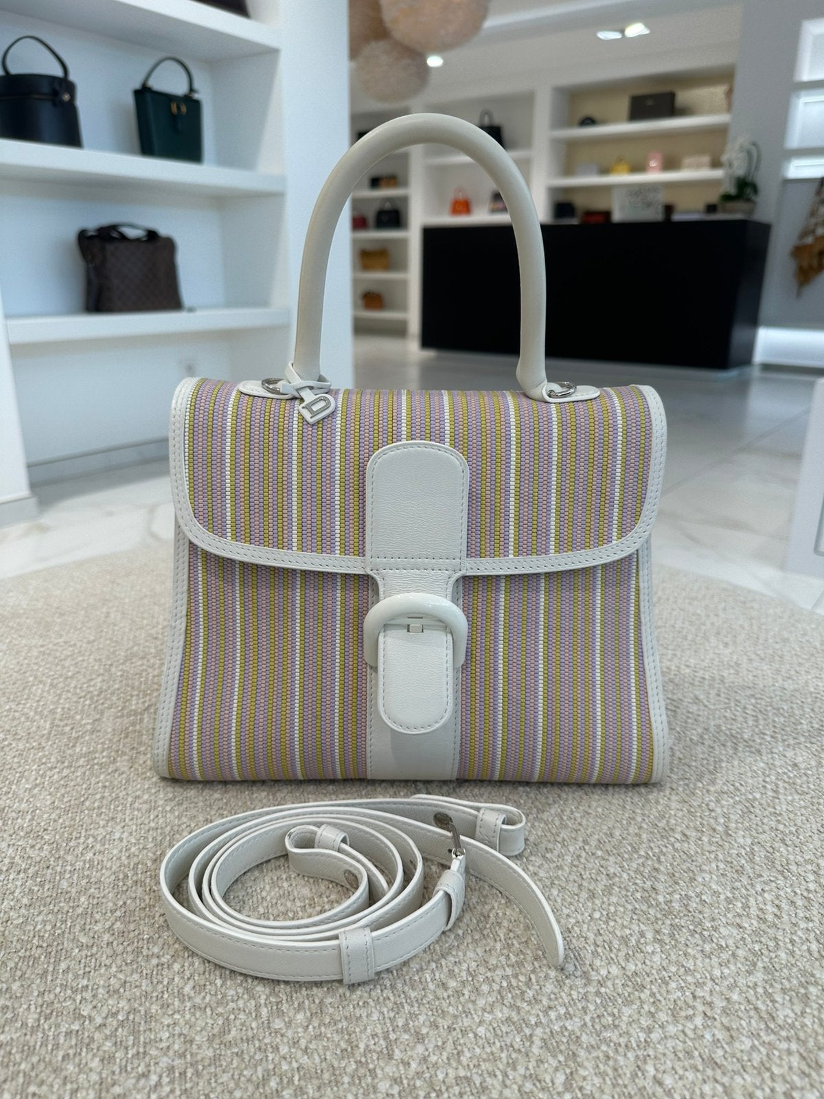 Delvaux Brillant MM in Toile De Cuir, Ophalen, Zo goed als nieuw