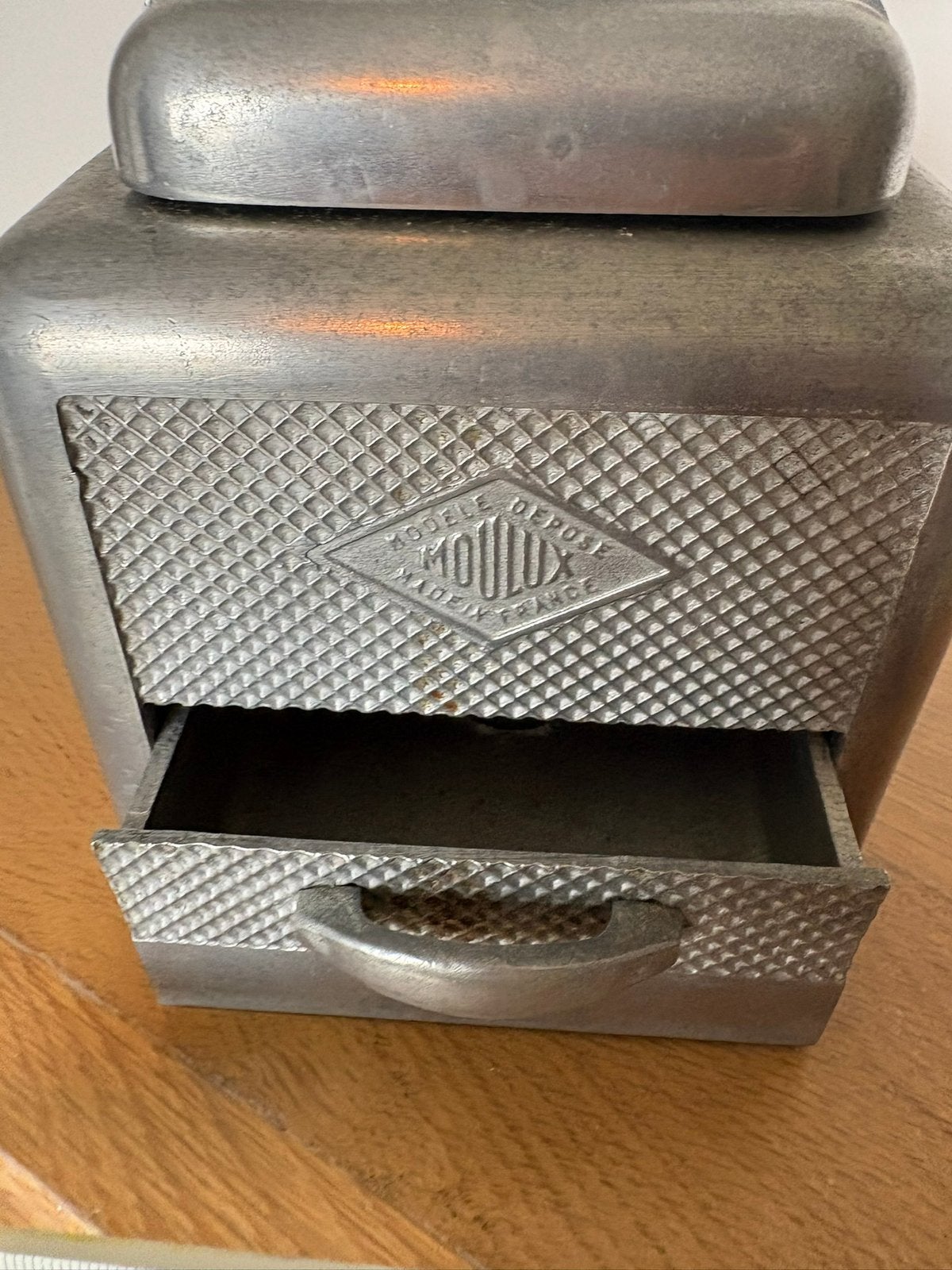 vintage MOULUX koffiemolen  aluminium 1950, Frankrijk., Ophalen of Verzenden