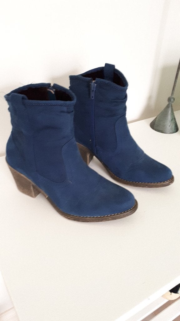 enkellaarsjes blauw / 37, Blauw, Lage of Enkellaarzen, Ophalen of Verzenden, Zo goed als nieuw