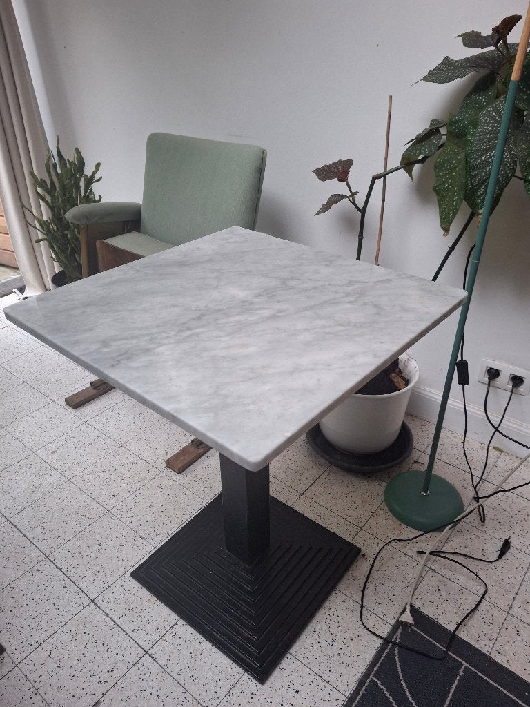 vintage bistro tafel gietijzer marmer, Ophalen