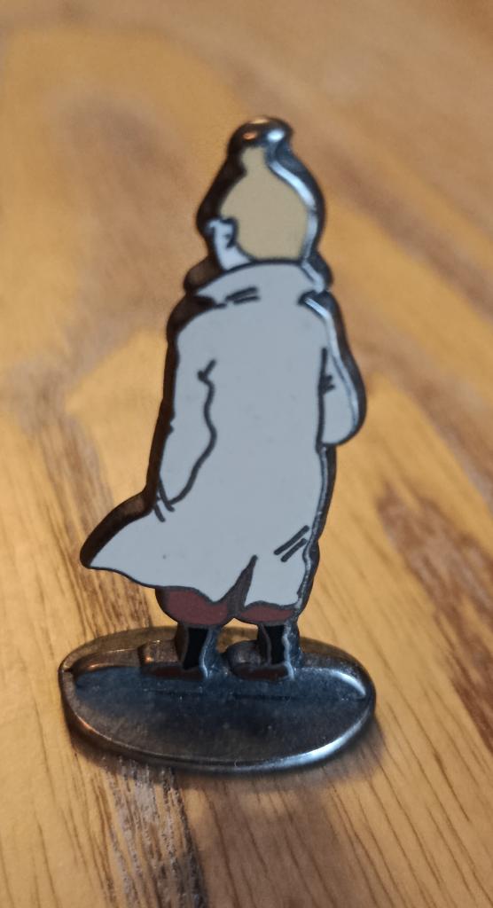 Tintin metalen hoekfiguur uit 1994 - TINTIN, Verzamelen, Beelden en Beeldjes, Ophalen of Verzenden, Zo goed als nieuw, Overige typen