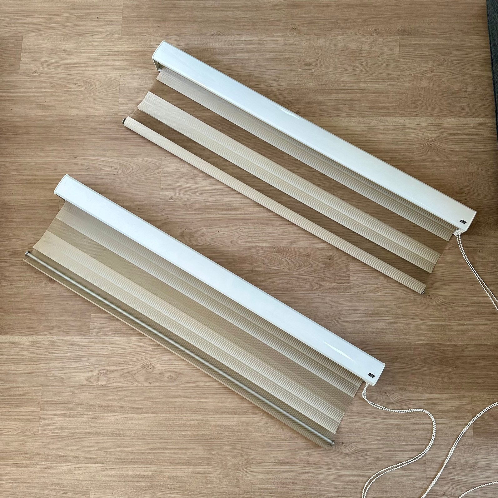Luxaflex rolgordijnen, Maison & Meubles, Ameublement | Rideaux & Stores à lamelles, 120 cm, Translucide, Comme neuf, Beige