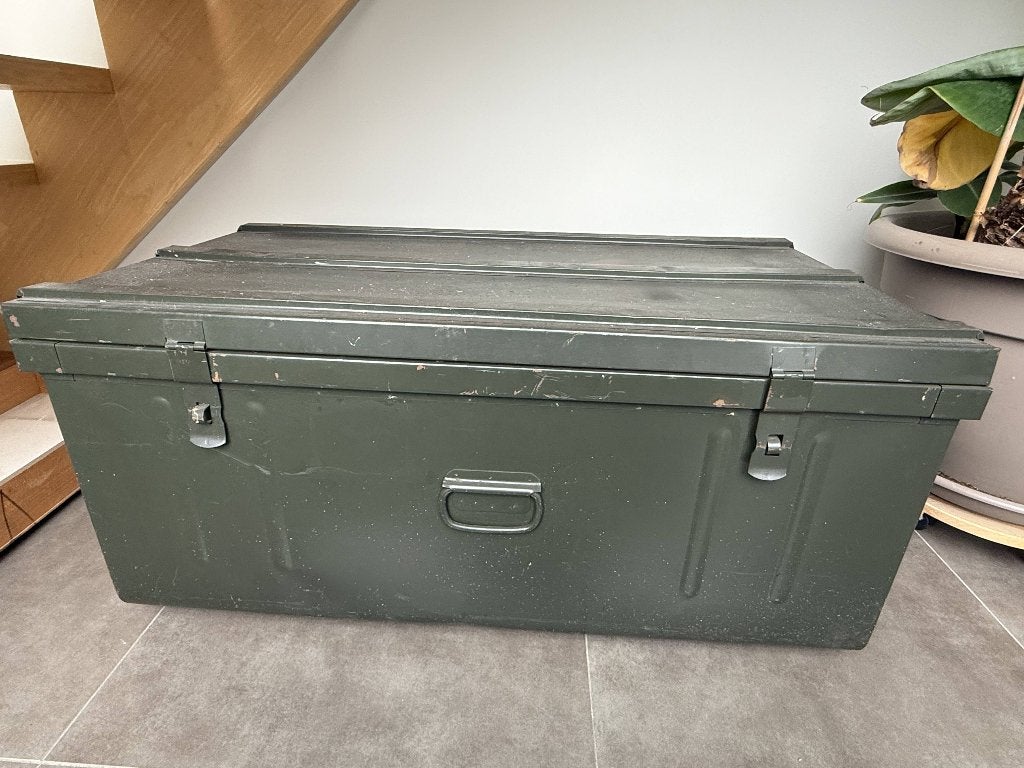 Vintage stalen materiaalkist van Pierre Henry 100cm, Antiek en Kunst, Ophalen