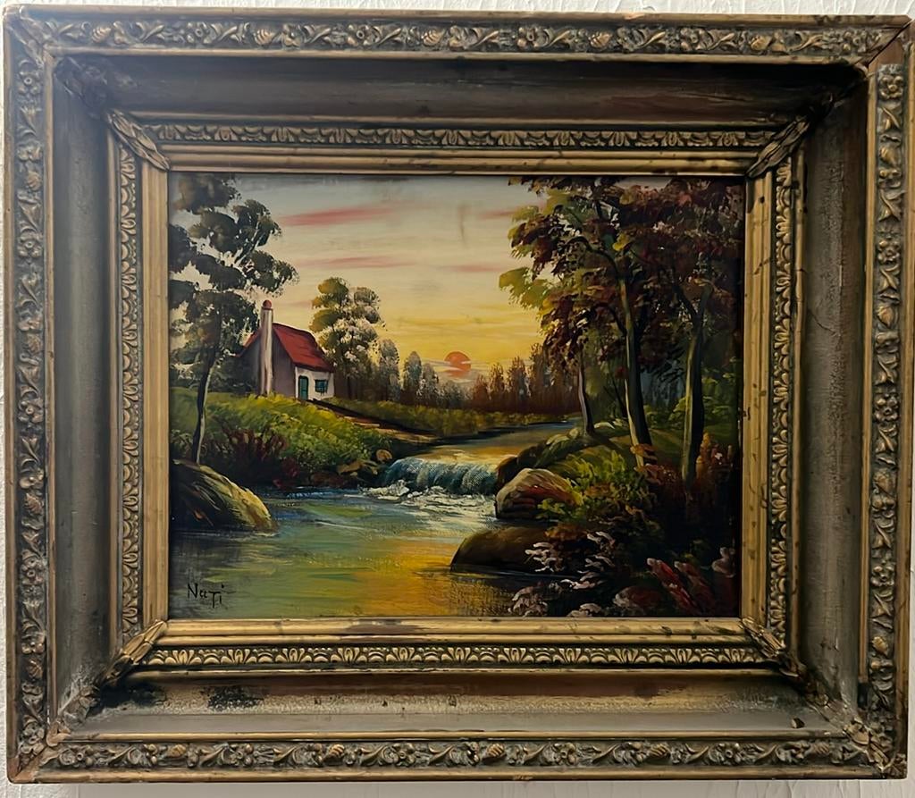 Schilderij van mario nuti, Ophalen