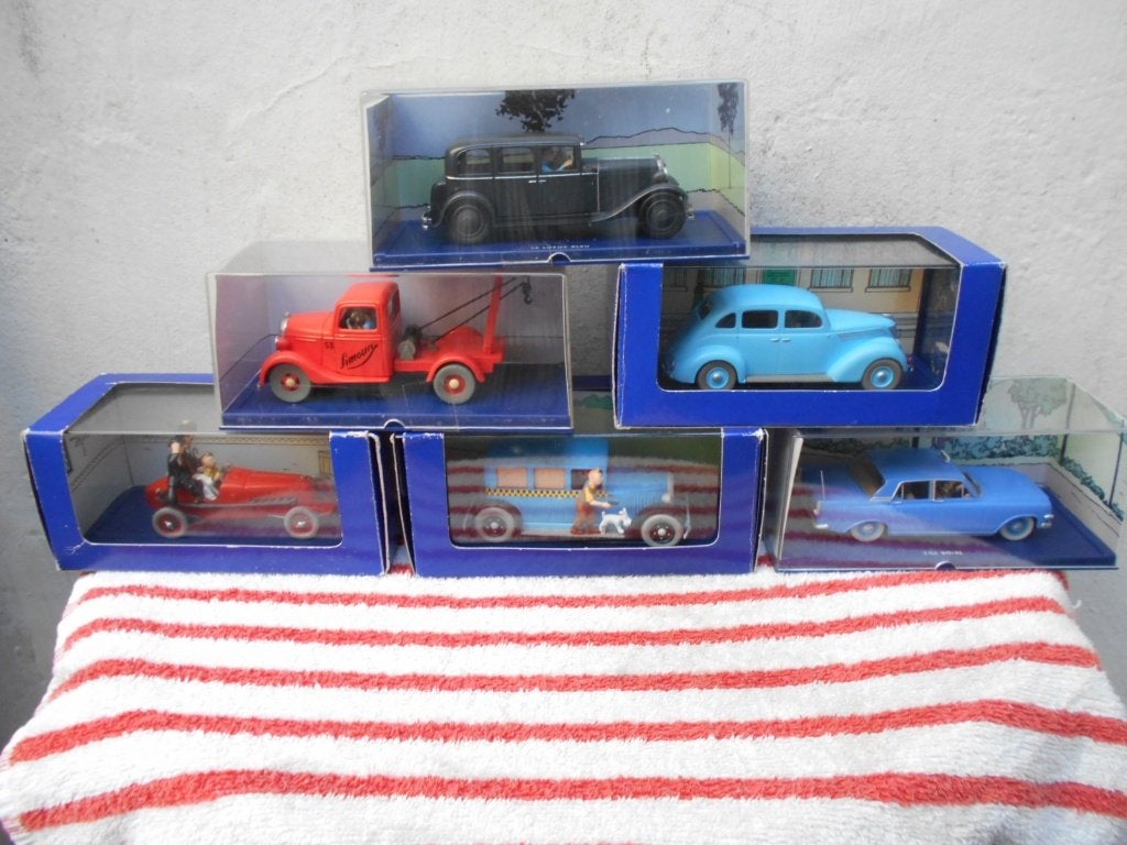 6 kuifjes miniatuur autos  ATLAS, Ophalen of Verzenden, Kuifje