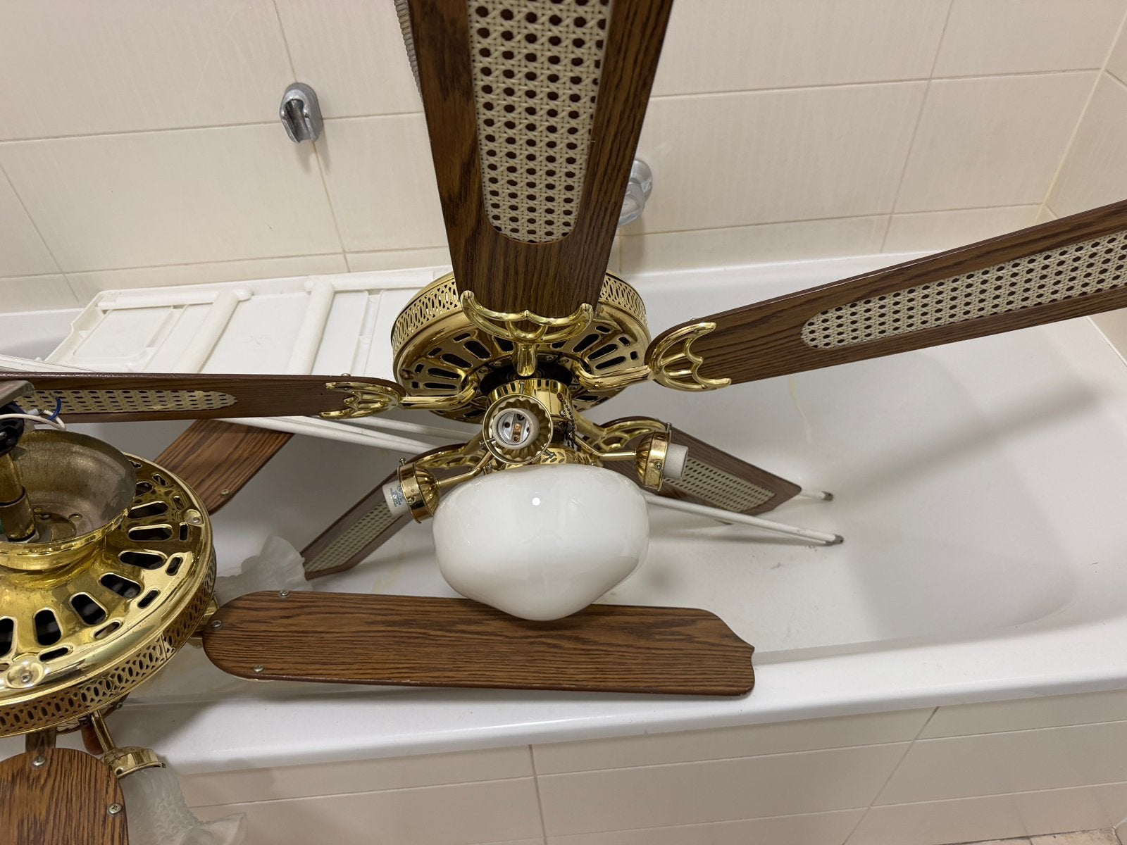 Lustre ventilateur, Electroménager, Ventilateurs, Enlèvement, Utilisé, Ventilateur de plafond