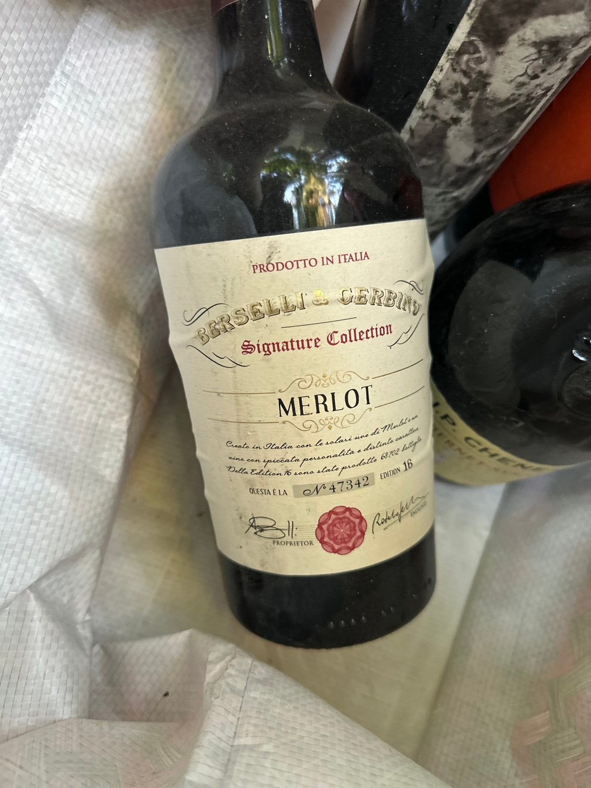 Berselli & Gerbino Signature Collection Merlot. [1], Verzamelen, Ophalen, Zo goed als nieuw, Italië