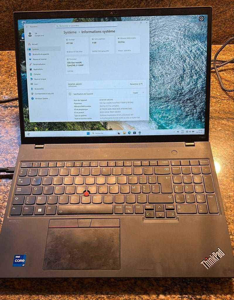 Lenovo P16S, Computers en Software, Windows Laptops, Ophalen, 2 tot 3 Ghz, Core i7, Lenovo ThinkPad