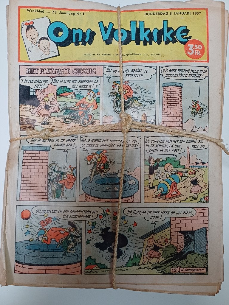 Bundel Ons Volkske jaartallen 1950 /1951/1952/1953/1955/1957, Boeken, Complete serie of reeks, Ophalen, Gelezen