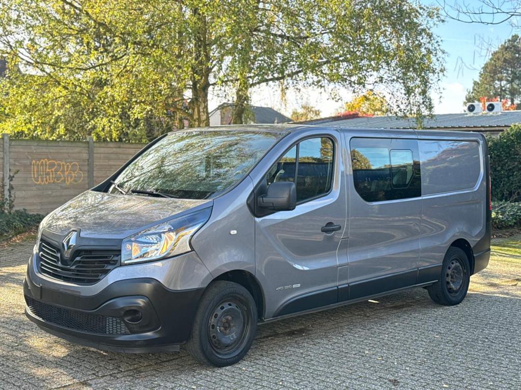 Renault Trafic 2016 Dubbele Cabine 166dkm 5zit Navi Pdc, Auto's, Euro 5, Stof, 4 cilinders, 89 kW