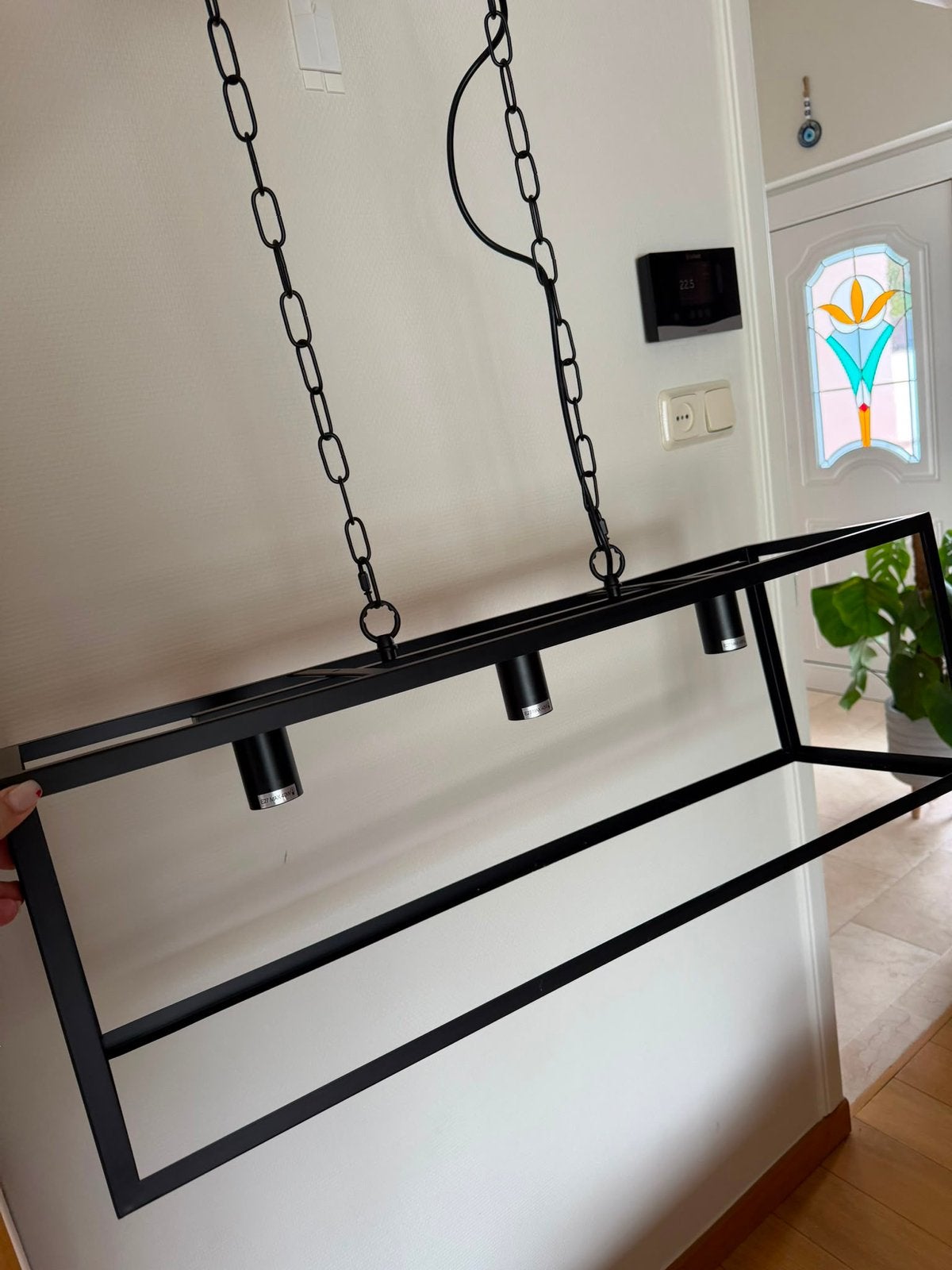 2 lampes suspendues industrielles noires — Loods 5, Maison & Meubles, Lampes | Suspensions, Enlèvement, Neuf