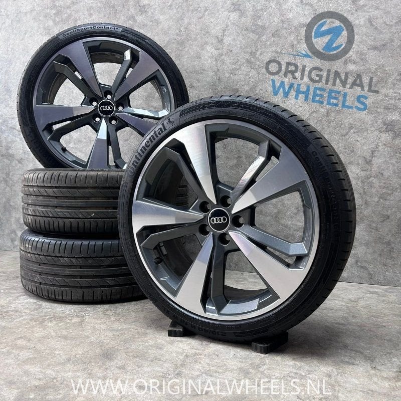 18 inch originele velgen + zomerbanden Audi A1 S line, Autos : Pièces & Accessoires, Pneus et Jantes, 215 mm, -, 18 pouces