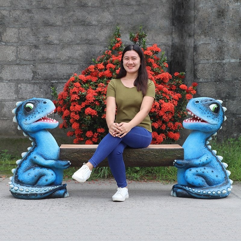Banc dinosaure - Banc —  gelcoat avec revêtement en gel, Enlèvement, Neuf