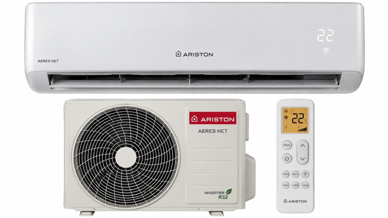 lot de 3 Climatiseur Ariston AERES NET 35 complet !, Elektronische apparatuur, Ophalen, Nieuw, Wandairco, Afstandsbediening