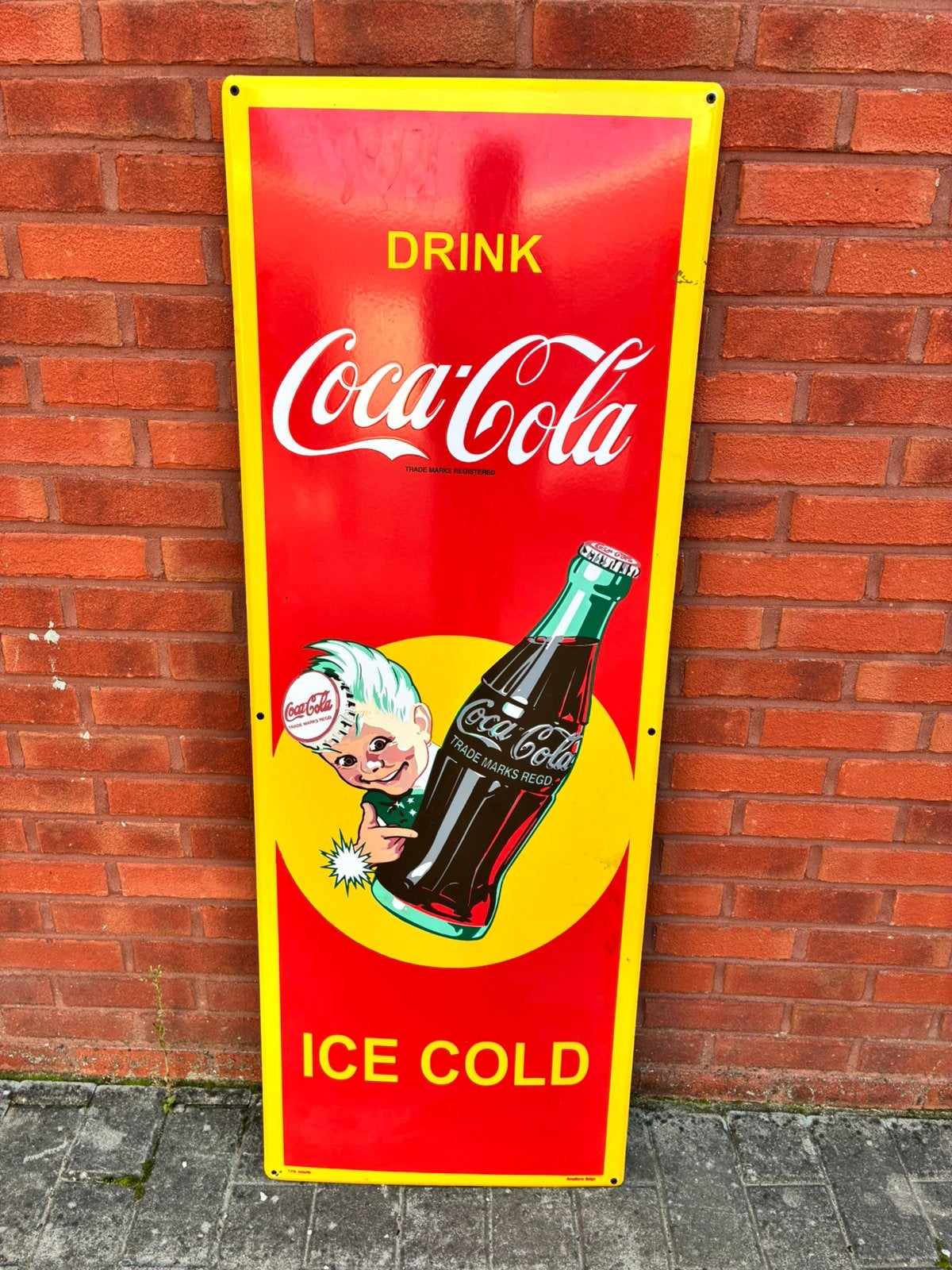 Emaille Coca-cola, Enlèvement, Comme neuf