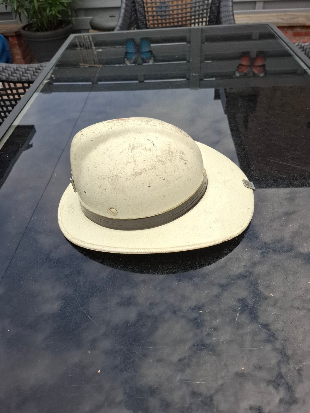 antieke brandweerhelm., Verzamelen, Militaria | Algemeen, Ophalen