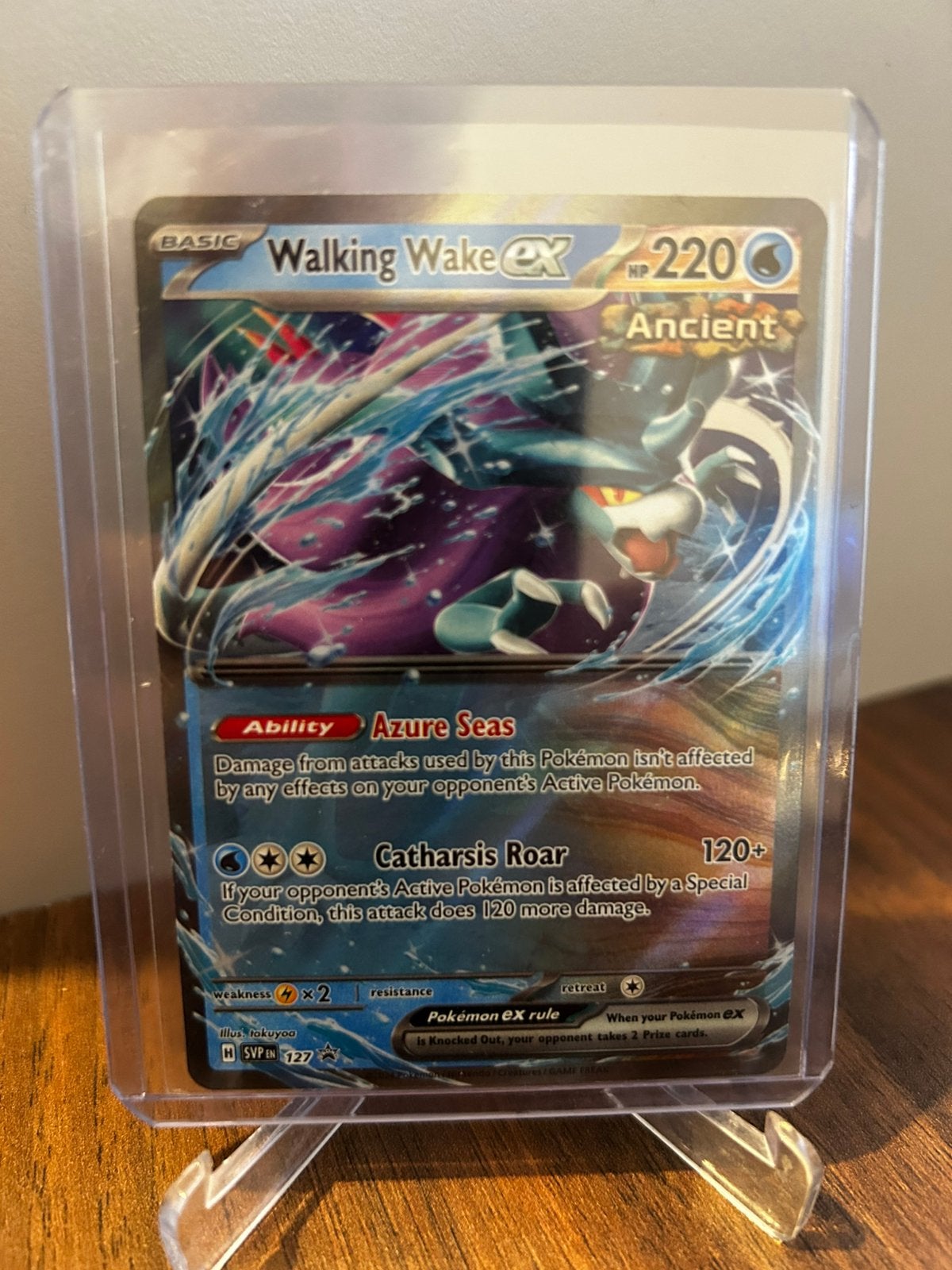 Pokemon walking wake ex promo, Ophalen of Verzenden, Zo goed als nieuw, Booster