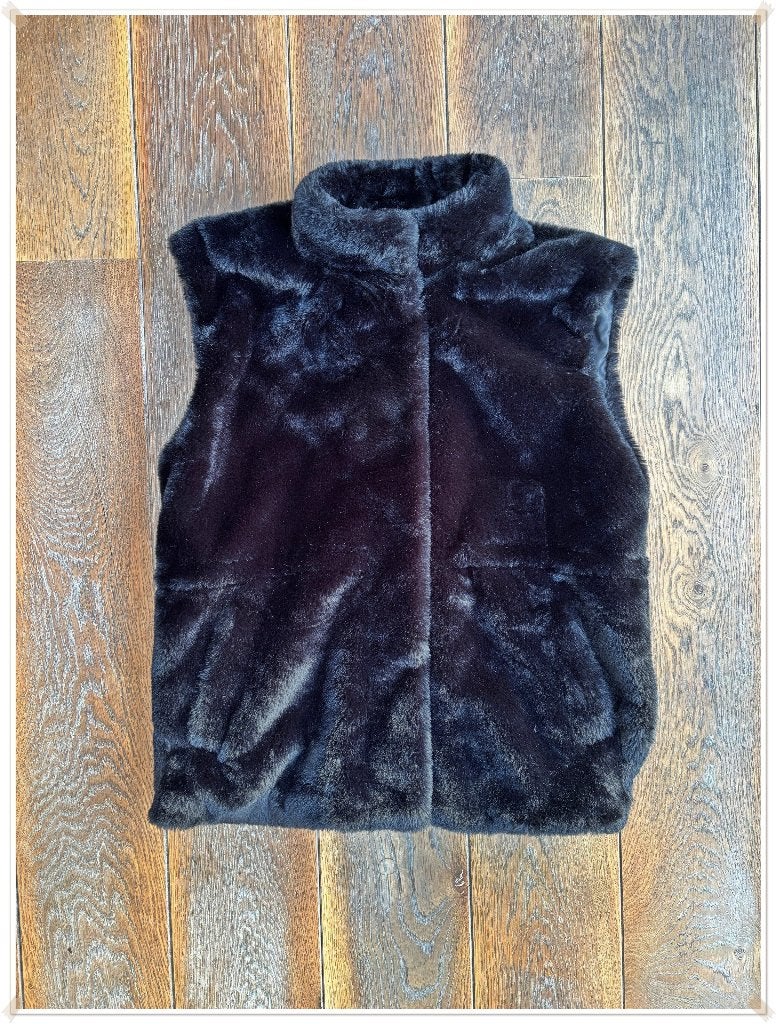 VERO MODA – GILET FAUSSE FOURRURE COL MONTANT NEUF – T. : M, Vêtements | Femmes, Pulls & Gilets, Neuf, Taille 38/40 (M), Noir