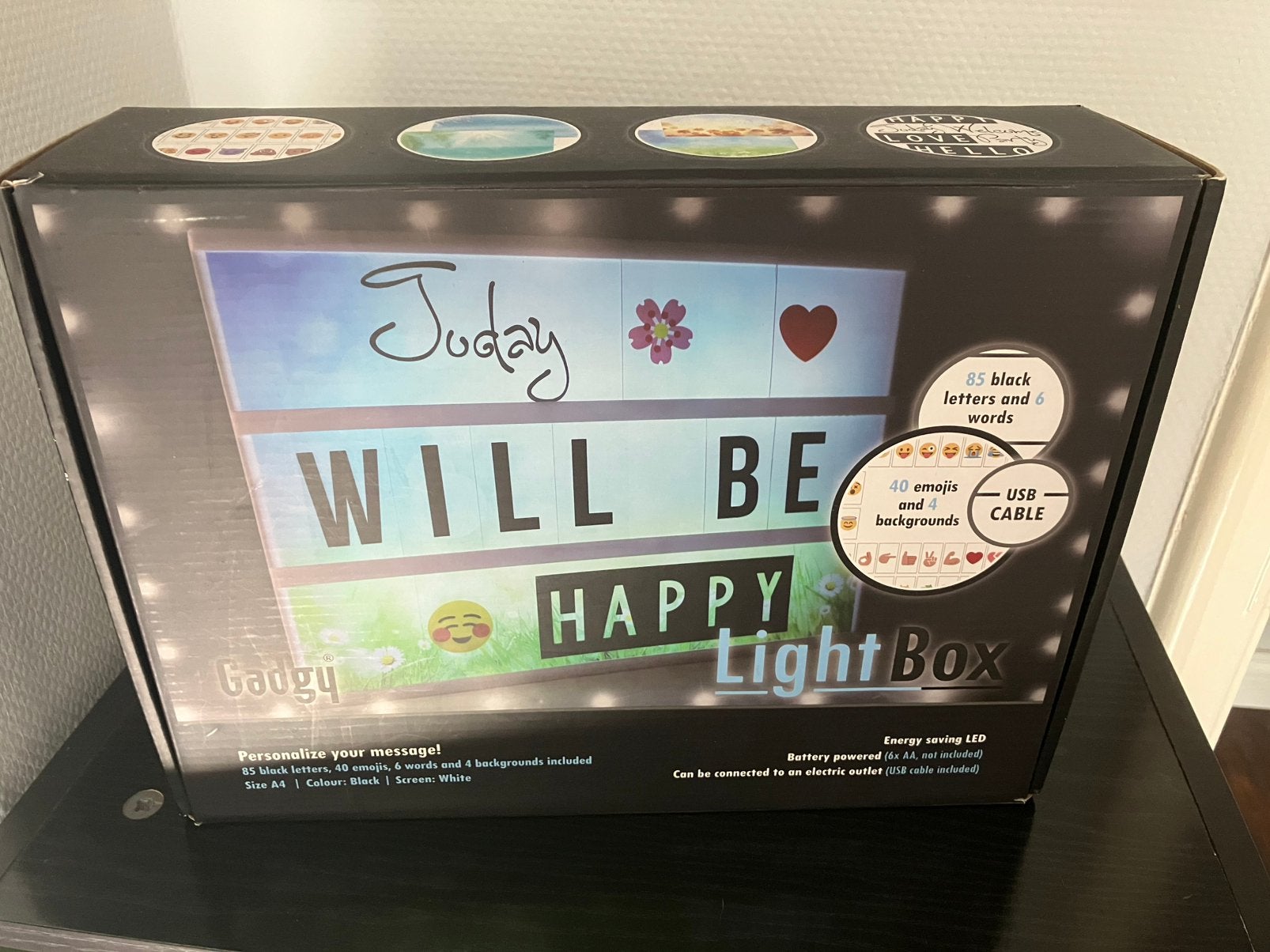 Light box, Ophalen, Tekstbord, Personaliseerbaar, Zo goed als nieuw