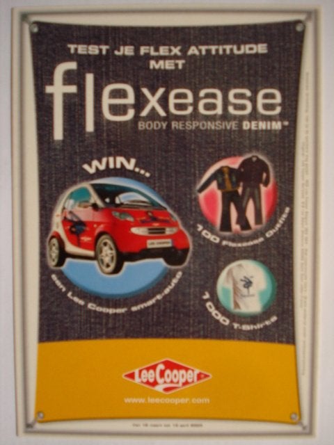 Carte boomerang Lee Cooper Flexease Smart Fortwo, Envoi, Comme neuf, Voitures