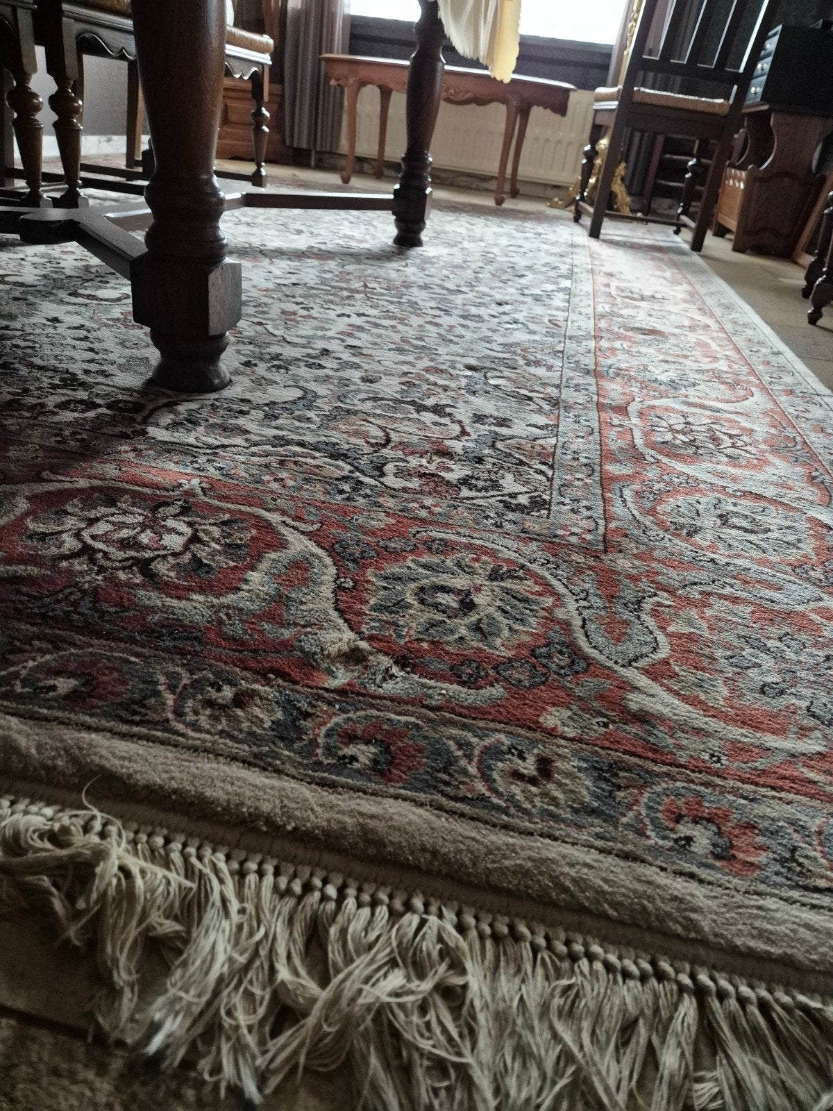 tapis oriental, Enlèvement, Bleu
