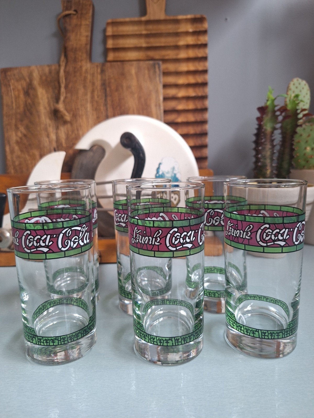 6 Retro Longdrink Glazen: Coca Cola, Enlèvement, Utilisé, Verre à soda