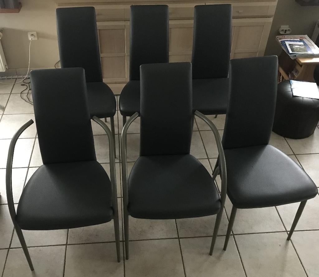 STOELEN, Huis en Inrichting, Stoelen, Ophalen, Gebruikt, Blauw, Metaal