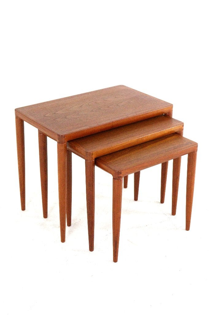 Set bijzettafels tafeltjes mimi set Bramin HW Klein vintage, 55 à 75 cm, Enlèvement ou Envoi, Scandinavisch, Rectangulaire