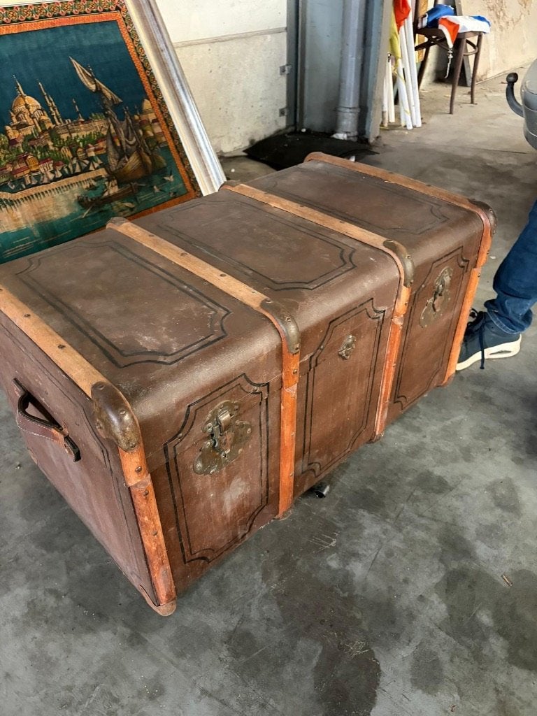 oude (reis)koffer (eventueel voor op oldtimer auto), Antiek en Kunst, Ophalen