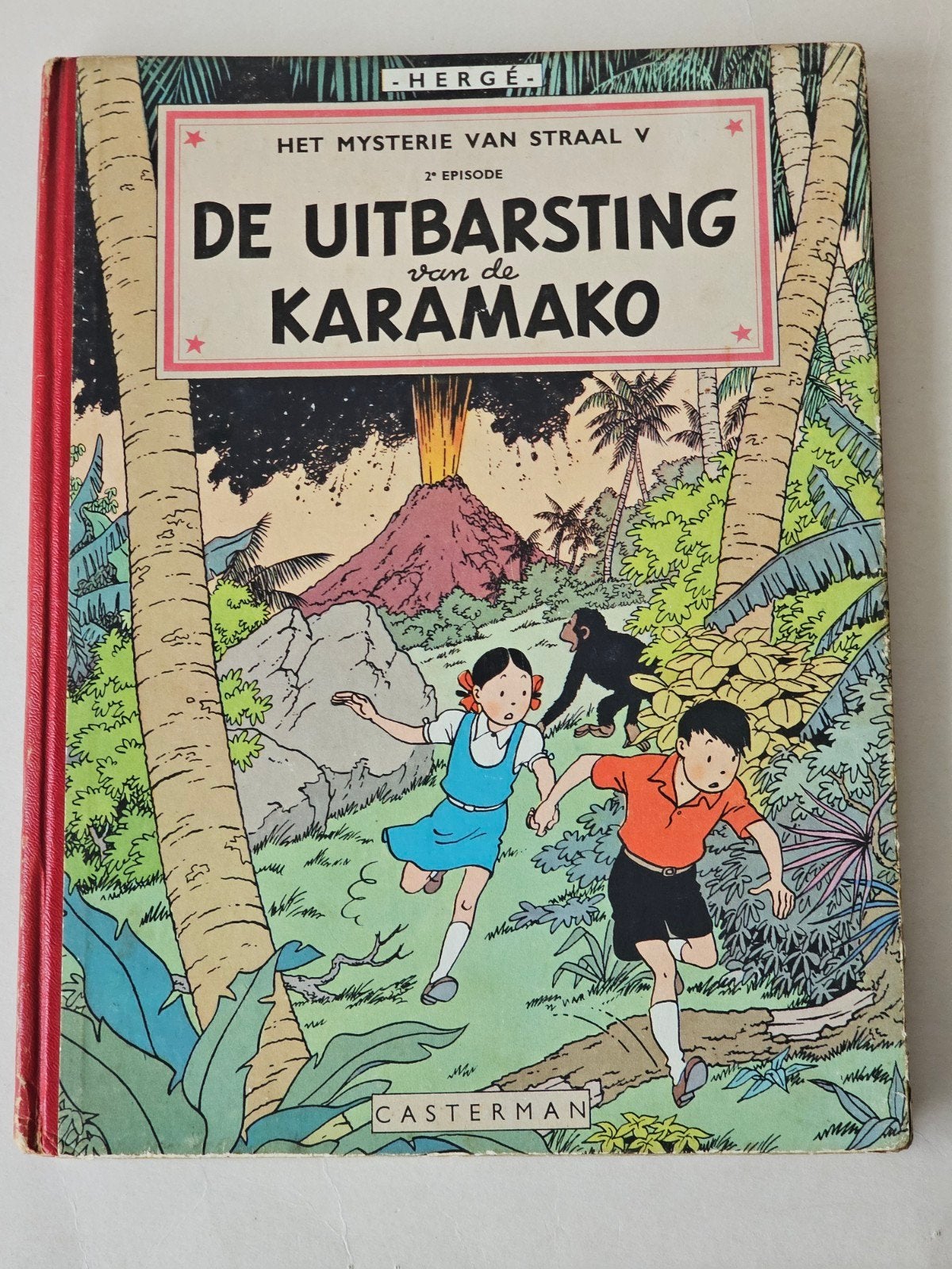1e Druk Herge Jo - Suus en jokko 1952 Hardcover, Boeken, Gelezen, Eén stripboek, Ophalen of Verzenden, Hergé