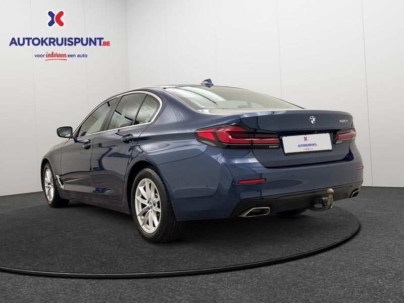 BMW Série 5 520i, Auto's, BMW, Automaat, Gebruikt, Blauw, https://public.car-pass.be/vhr/5ed1f06a-aec4-488f-8b3a-4694133f6c72