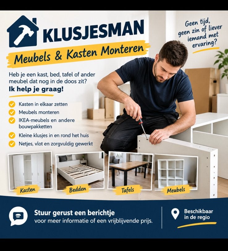 Klusjesman – Meubels & Kasten Monteren