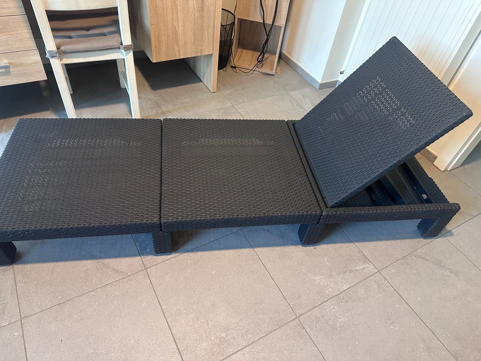 Ligbed : wicker, Tuin en Terras, Ophalen, Gebruikt, Wicker, Verstelbaar