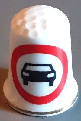 dés de collection serie panneau de signalisation (1), Enlèvement ou Envoi, Comme neuf, Porcelaine
