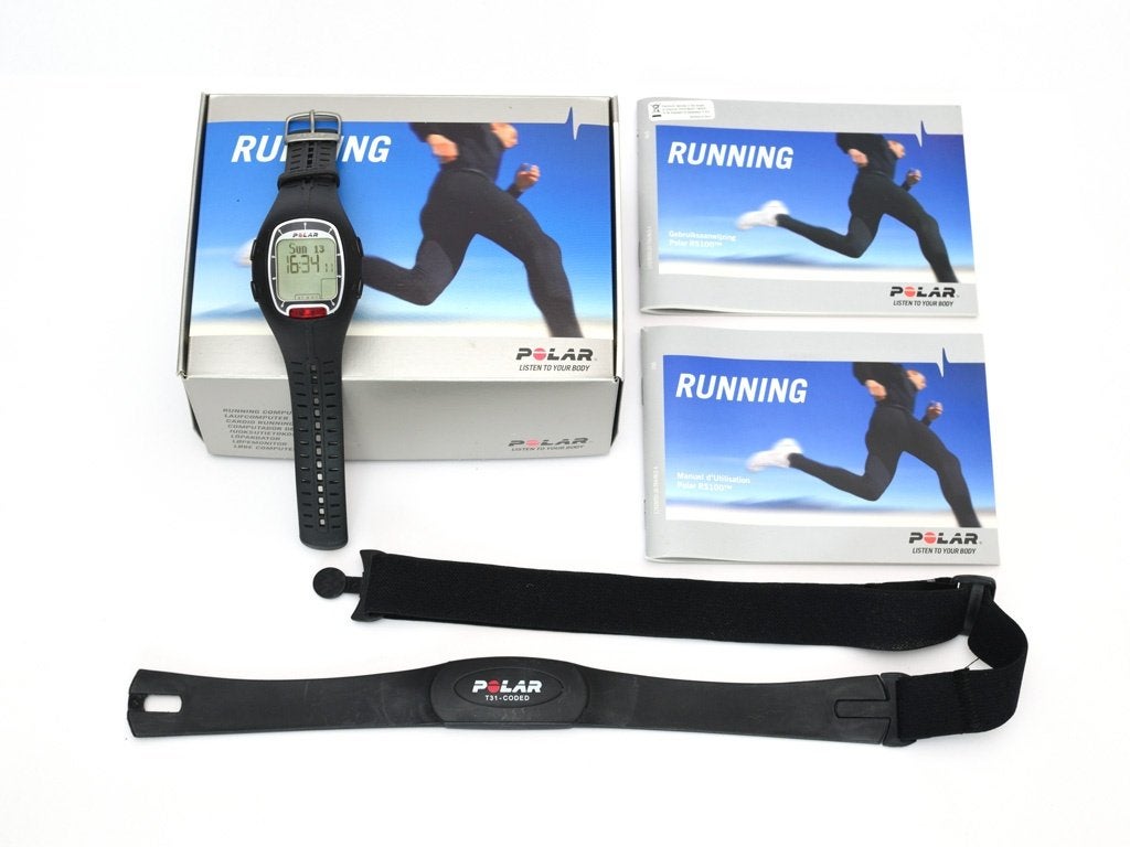 Polar RS 100 training running cardio, Sport en Fitness, Ophalen of Verzenden, Gebruikt, Polar, Met borstriem