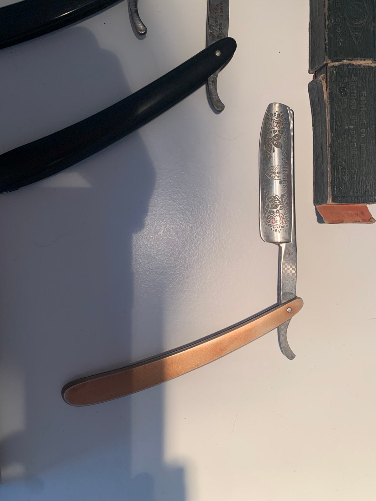 Vintage solingen scheermessen, Antiek en Kunst, Ophalen of Verzenden