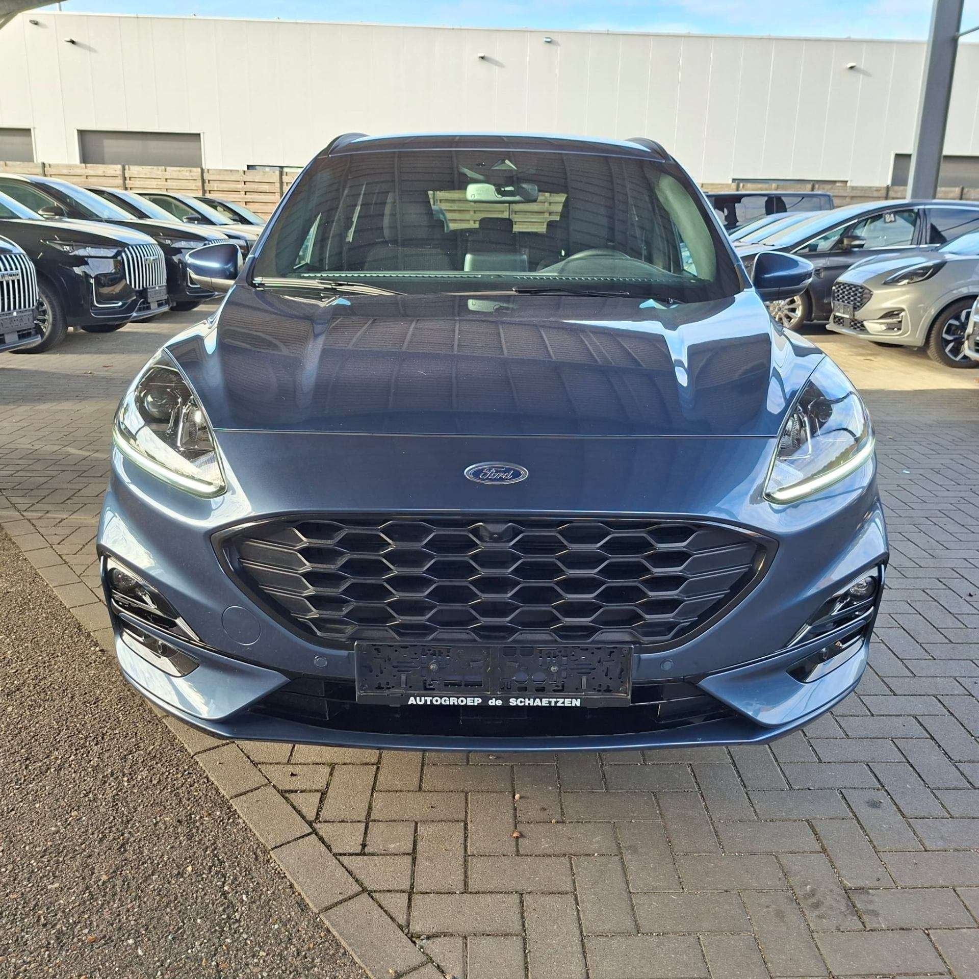 Ford Kuga St - Line 2.5i FHEv / winterpack / Elek trekhaak, Auto's, Automaat, Stof, Gebruikt, Blauw