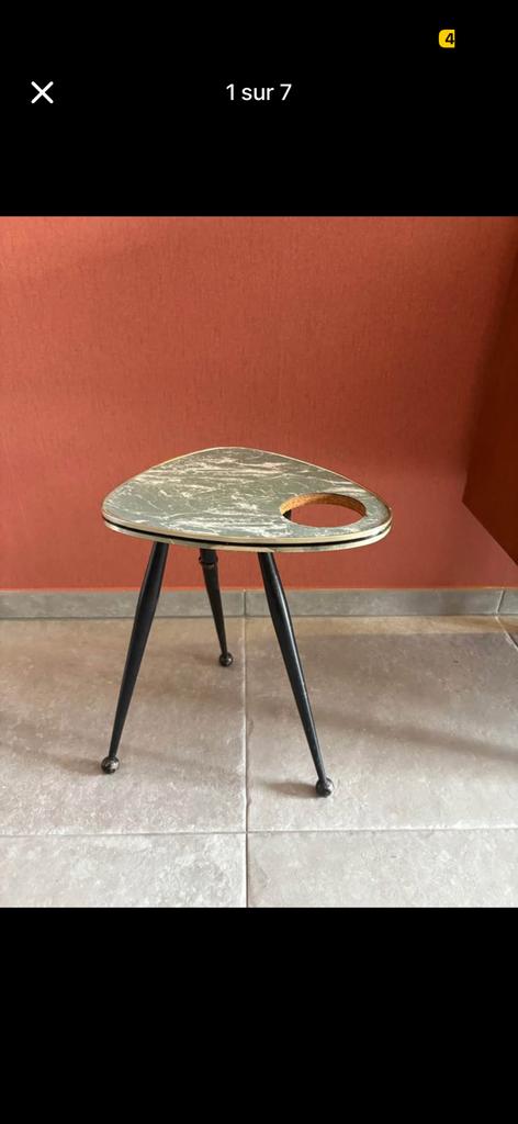 Petite table Tripode vintage 60’s, Maison & Meubles, Tables | Tables d'appoint, Enlèvement, Comme neuf