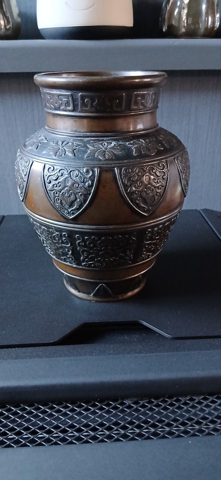 ancien vase bronze japonais, Antiquités & Art, Enlèvement ou Envoi
